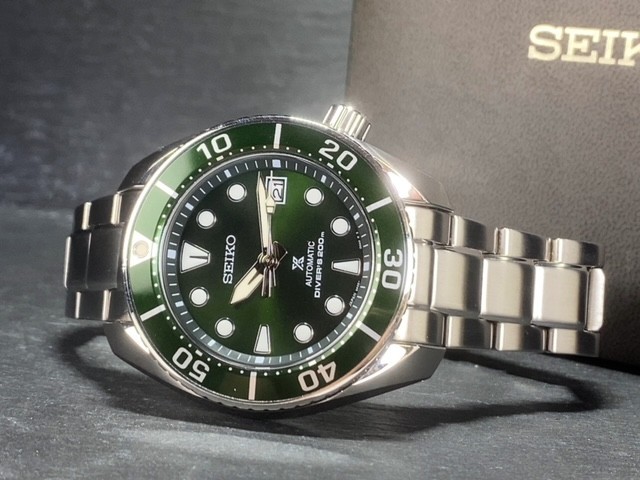 限定品 新品 SEIKO セイコー PROSPEX プロスペックス SUMO スモウ ダイバースキューバ 機械式 自動巻き 腕時計 グリーン 緑 SBDC081_画像6