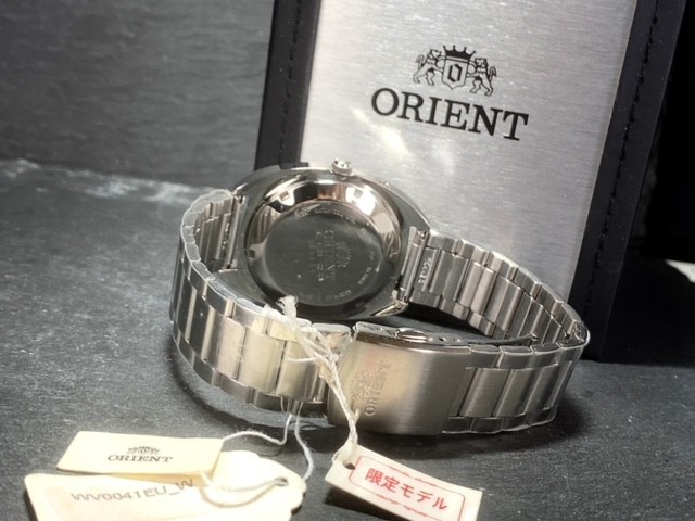 日本未発売 希少モデル 新品 ORIENT オリエント 万年カレンダー 自動巻き 機械式 腕時計 カットガラス ブルー EU04-C0 アンティーク_画像10