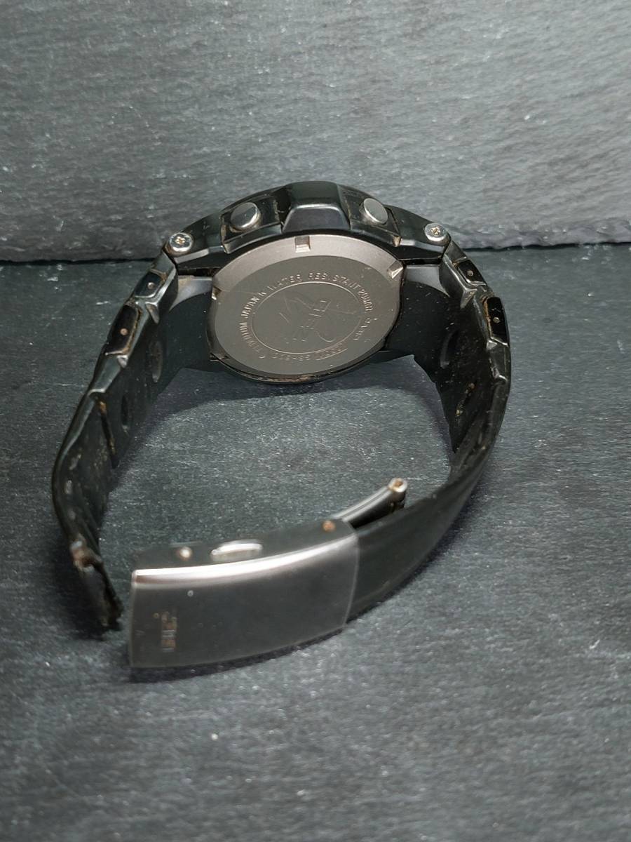CASIO カシオ G-SHOCK ジーショック GIEZ ジーズ TITANIUM チタニウム GS-300 メンズ 腕時計 アナデジ ブラック ラバーベルト ステンレス_画像5