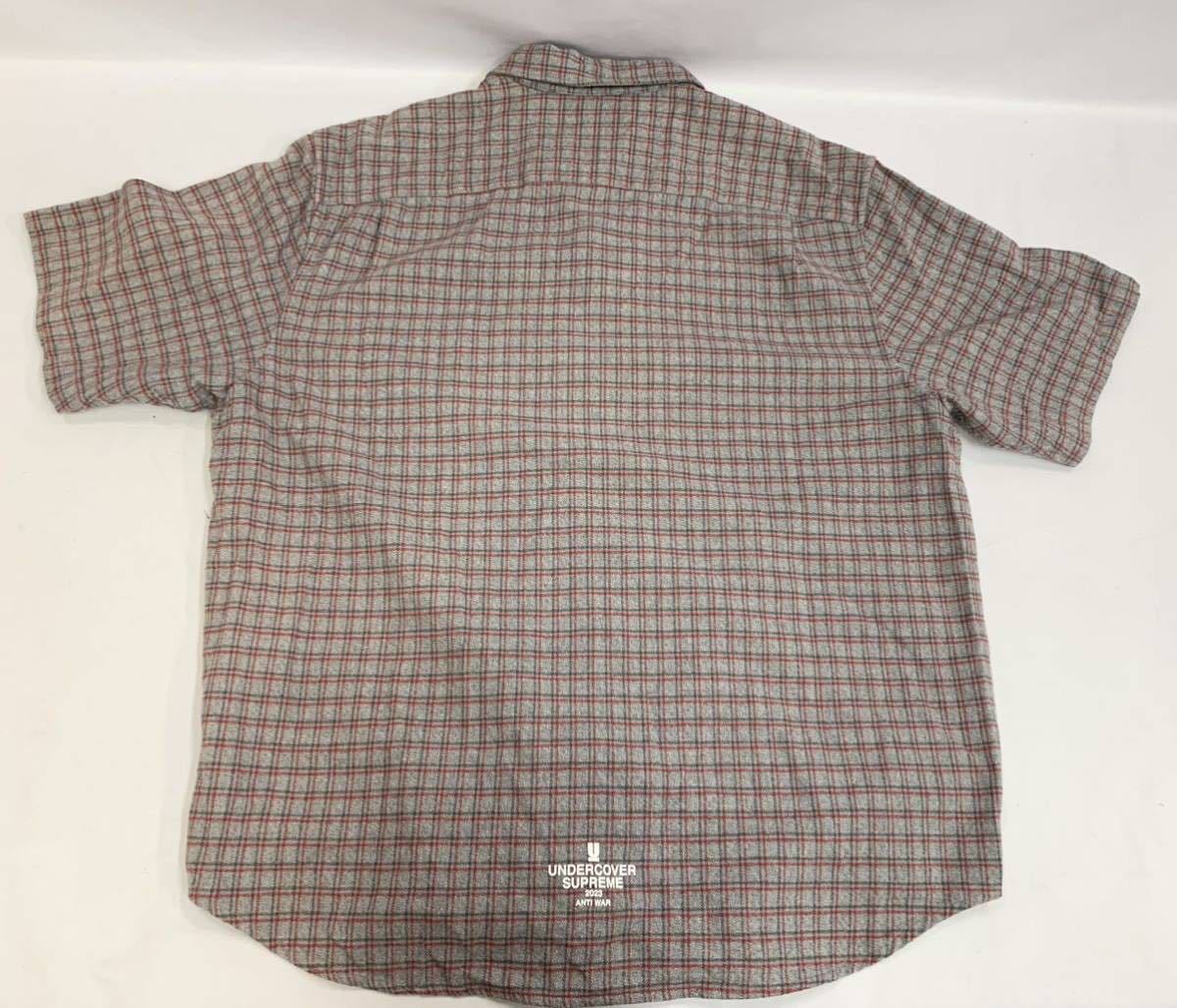 ◇supreme × UNDERCOVER シュプリーム アンダーカバー s/s Flannel Shirt 半袖シャツ フランネル M タグ付き 131/445i_画像2