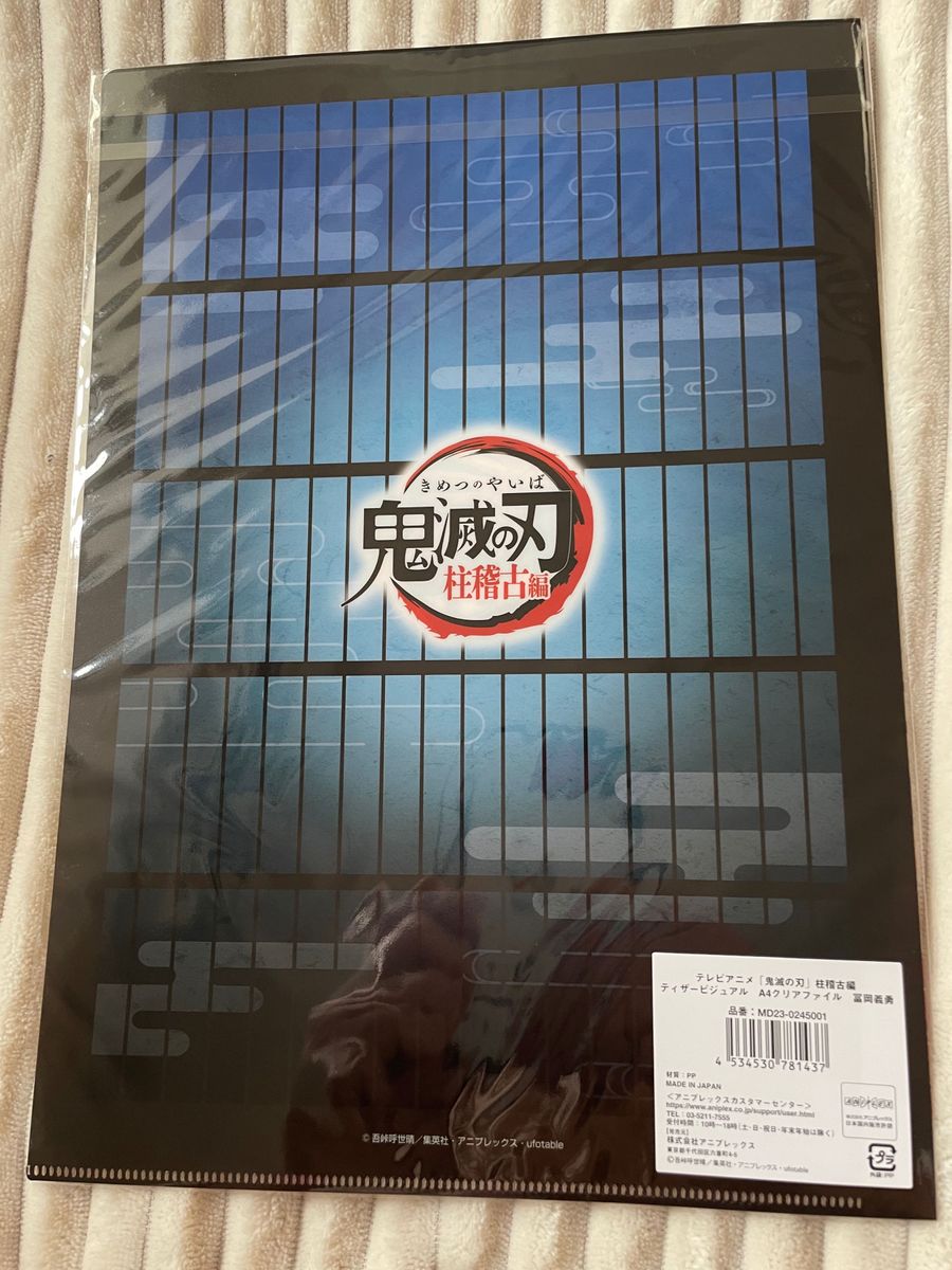 鬼滅の刃】ティザービジュアル 柱稽古編 A4クリアファイル 鬼滅の刃】ティザービジュアル 柱稽古編 A4クリアファイル