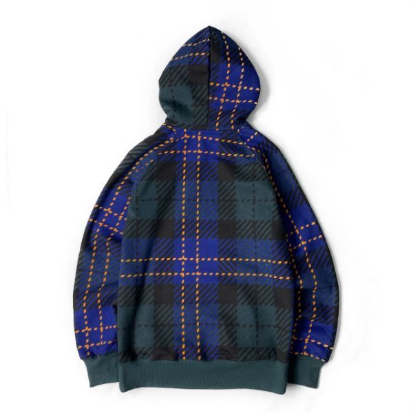 1円～!売切!【正規新品】THE NORTH FACE◆W HOLIDAY HOODIE パーカー US限定 上質 男女兼用 裏起毛 ロゴ刺繍(XL)青 緑 チェック柄181130-35_画像6