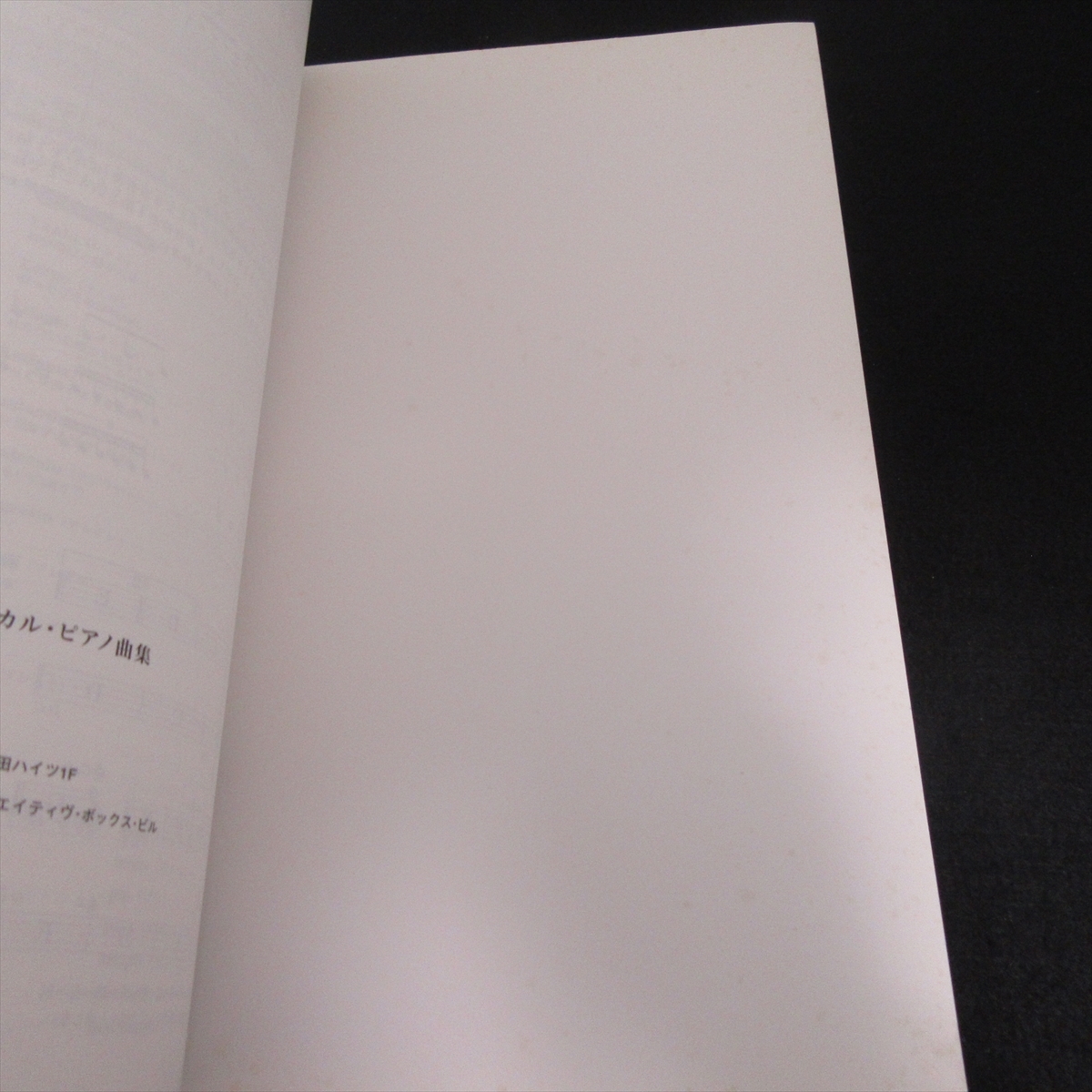 ピアノ楽譜 『ピアノ・ソロ 一流レストランで奏でる ミュージカル・ピアノ曲集』 ■送170円 ★表紙・裏表紙裏にシミあり★　33曲●_裏表紙裏シミ