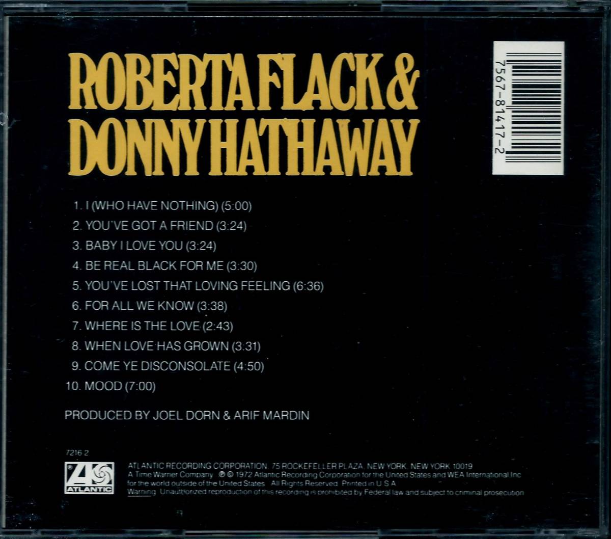 ROBERTA FLACK & DONNY HATHAWAY s/t (1972) 7216-2 USA盤 CD ロバータ・フラック ＆ ダニー・ハサウェイ 4枚同梱発送可能の画像2