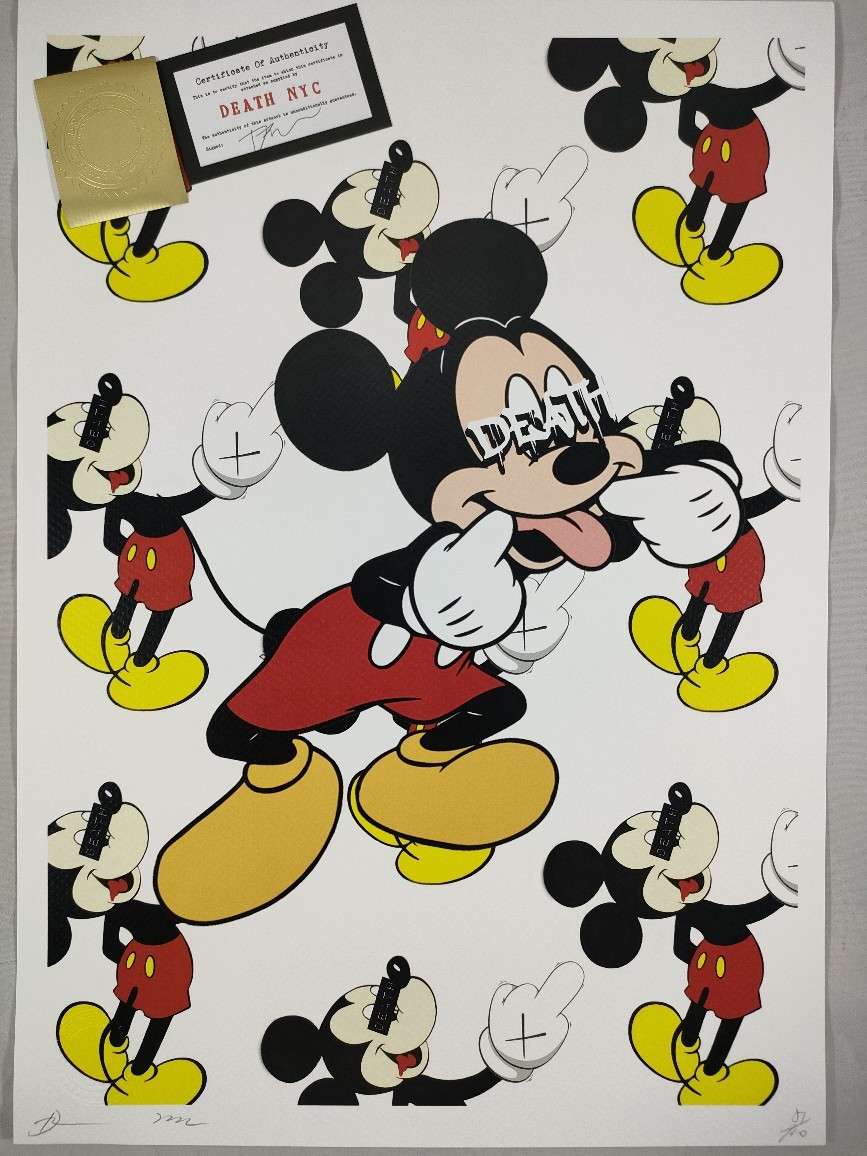 #038 DEATH NYC 世界限定ポスター 現代アート ポップアート Mickey Mouse ミッキーマウス ディズニー KAWS カウズ バンクシー ウォーホル_画像4
