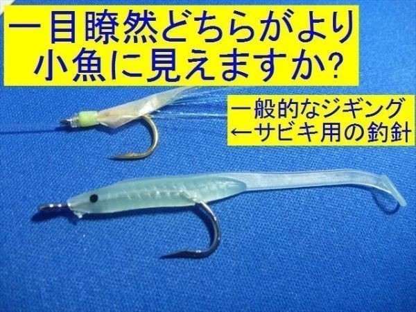 47　新品20個　ジギングサビキ用、ジギングサビキ用のくわせベイトとして強力、坊主逃れ、オカズ確保、青物対応フック装着済み_画像3