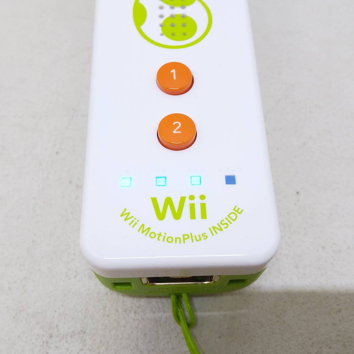◆Wii リモコン モーション + プラス【ヨッシー】任天堂 Nintendo 通電確認のみ 現状品◆N1574_画像4