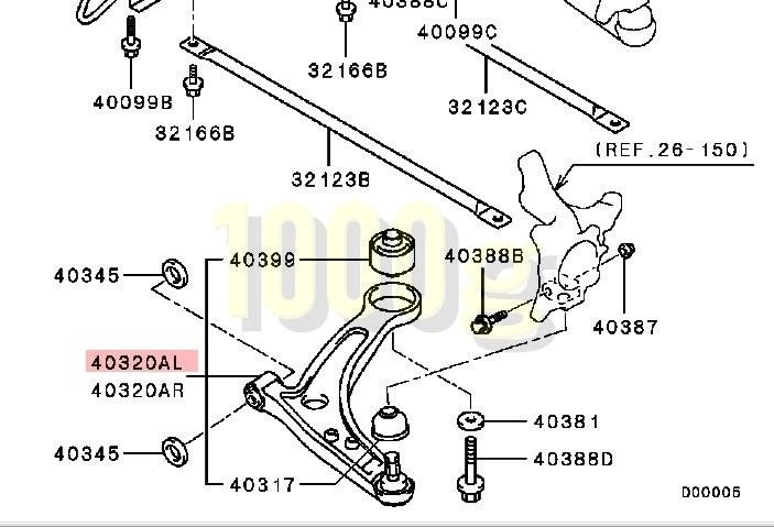 【三菱純正新品】MITSUBISHI 未使用 ★超希少廃番品★ ランエボ7・8・9 フロント左ロアアーム CT9A ランサーエボリューション アルミ製_画像2