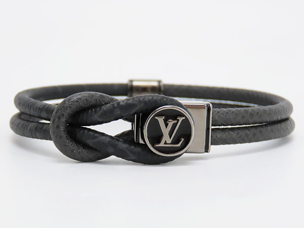  new old goods Louis Vuitton Taiga llama monogram Eclipse brass re loop ito bracele arm wheel nowa-ru black M6780