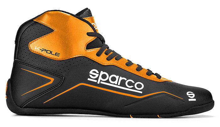 SPARCO（スパルコ） カートシューズ K-POLE ブラックxオレンジ 43サイズ（27.5cm）