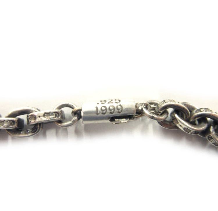 良品 CHROME HEARTS クロムハーツ PAPER CHAIN 20 ペーパーチェーンネックレス 20インチ 約50cm アクセサリー シルバー925 K14 メンズ_画像5