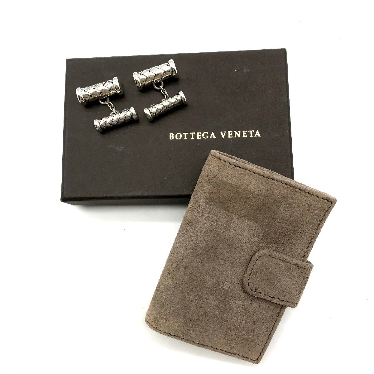 BOTTEGA VENETA ボッテガ・ヴェネタ カフス イントレチャート メンズ アクセサリー 美品 A908