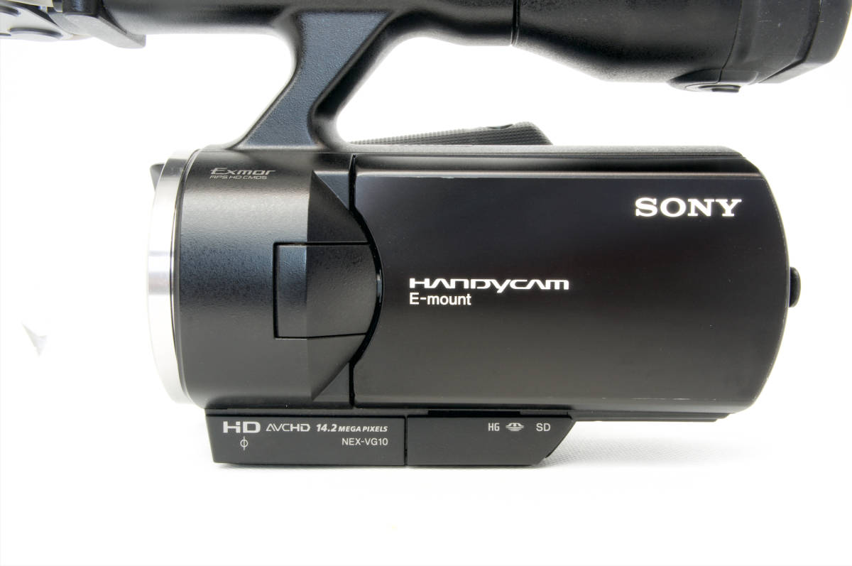 【美品】世界初！レンズ交換式HDビデオカメラ NEX-VG10 SONY ソニーEマウント E 18-200mm F3.5-6.3 OSS APS-C NDフィルター ハンディカム_綺麗な外観