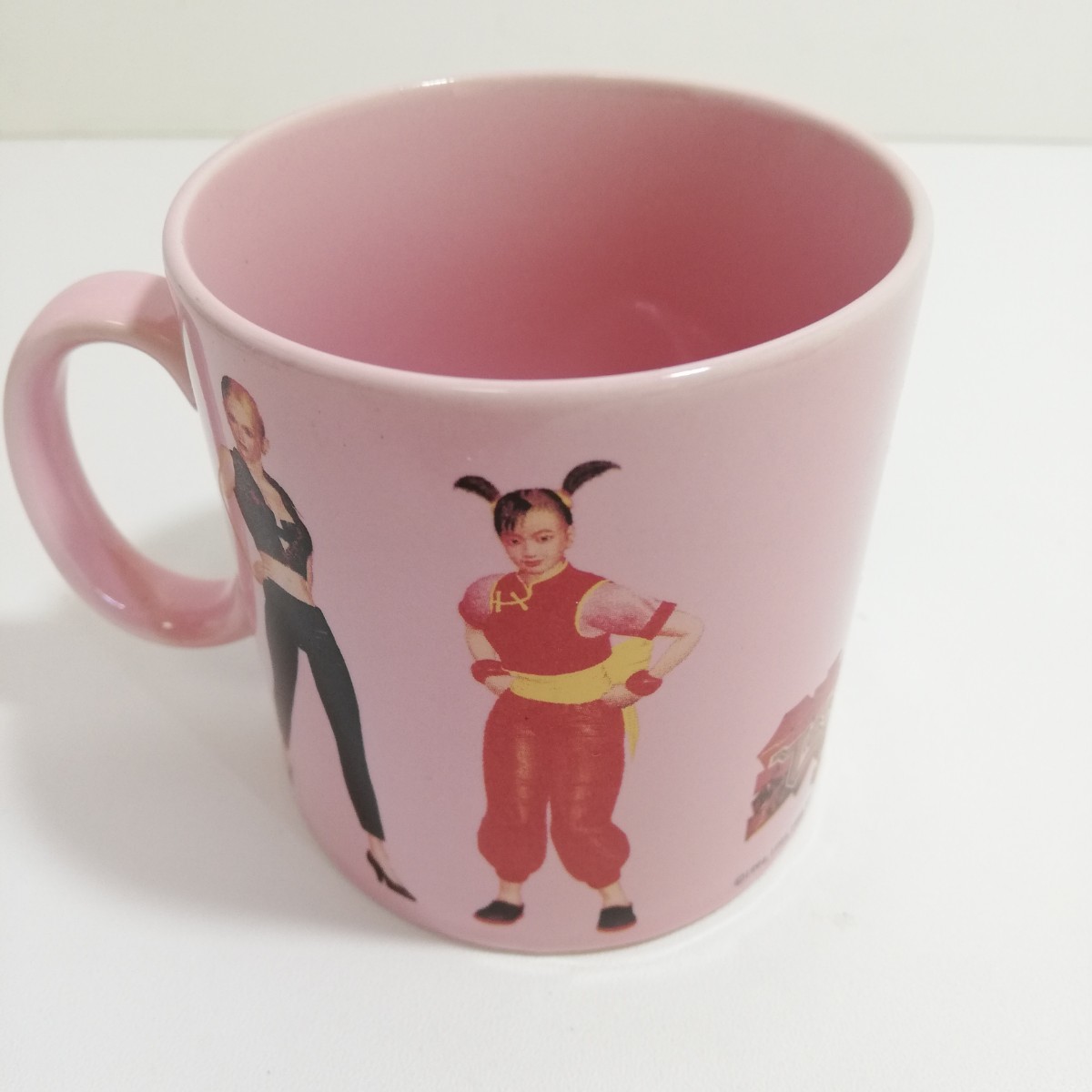 1996年 namco ナムコ 鉄拳3 マグカップ ピンク 口径7.6cm×高さ7.9cm [茶器 ゲームグッズ キャラクター マグ]_画像2