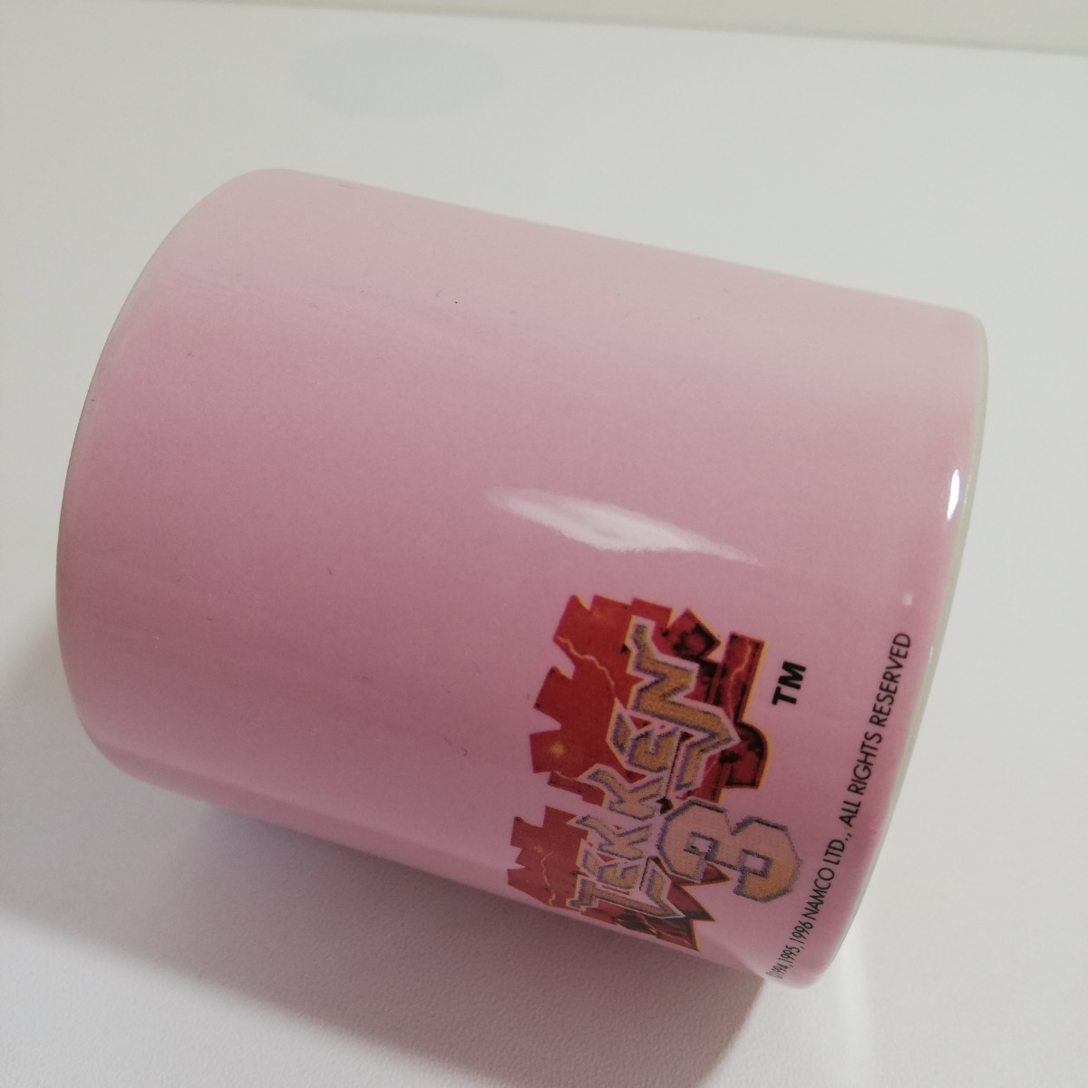 1996年 namco ナムコ 鉄拳3 マグカップ ピンク 口径7.6cm×高さ7.9cm [茶器 ゲームグッズ キャラクター マグ]_画像6