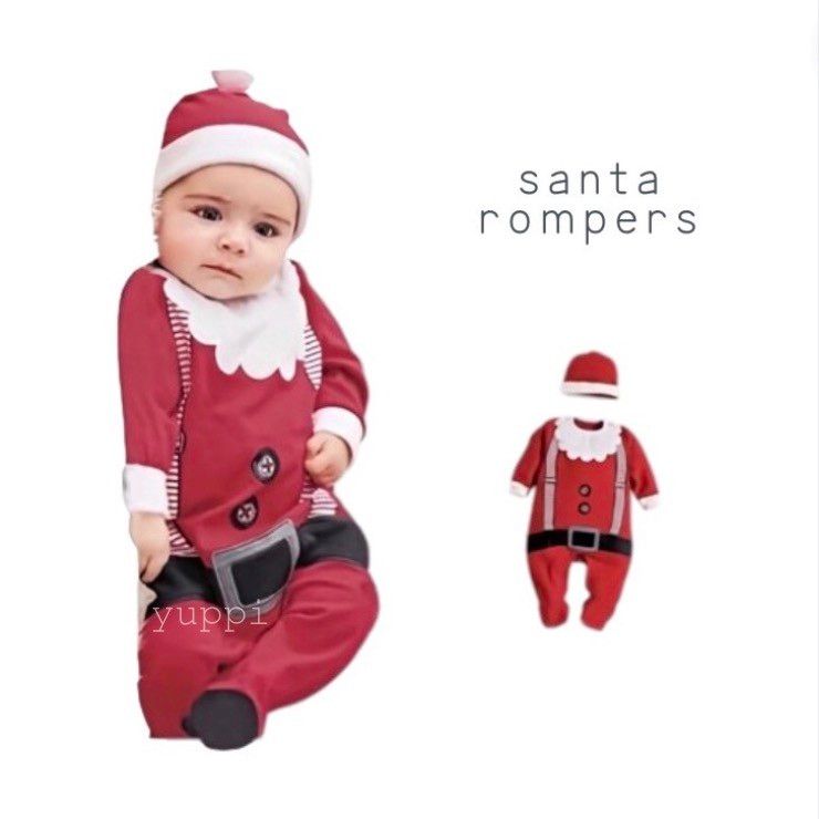サンタロンパース 70 帽子セット 赤 クリスマス 新品未使用 美品 海外通販 かわいい こふ コスプレ コスチューム 衣装