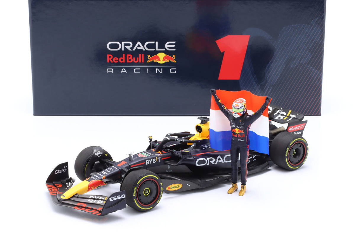 1:18 PMA レッドブル RB18 オランダGP 2022 優勝 M.フェルスタッペン #1 スタンディングフィギュア 最終処分_画像1