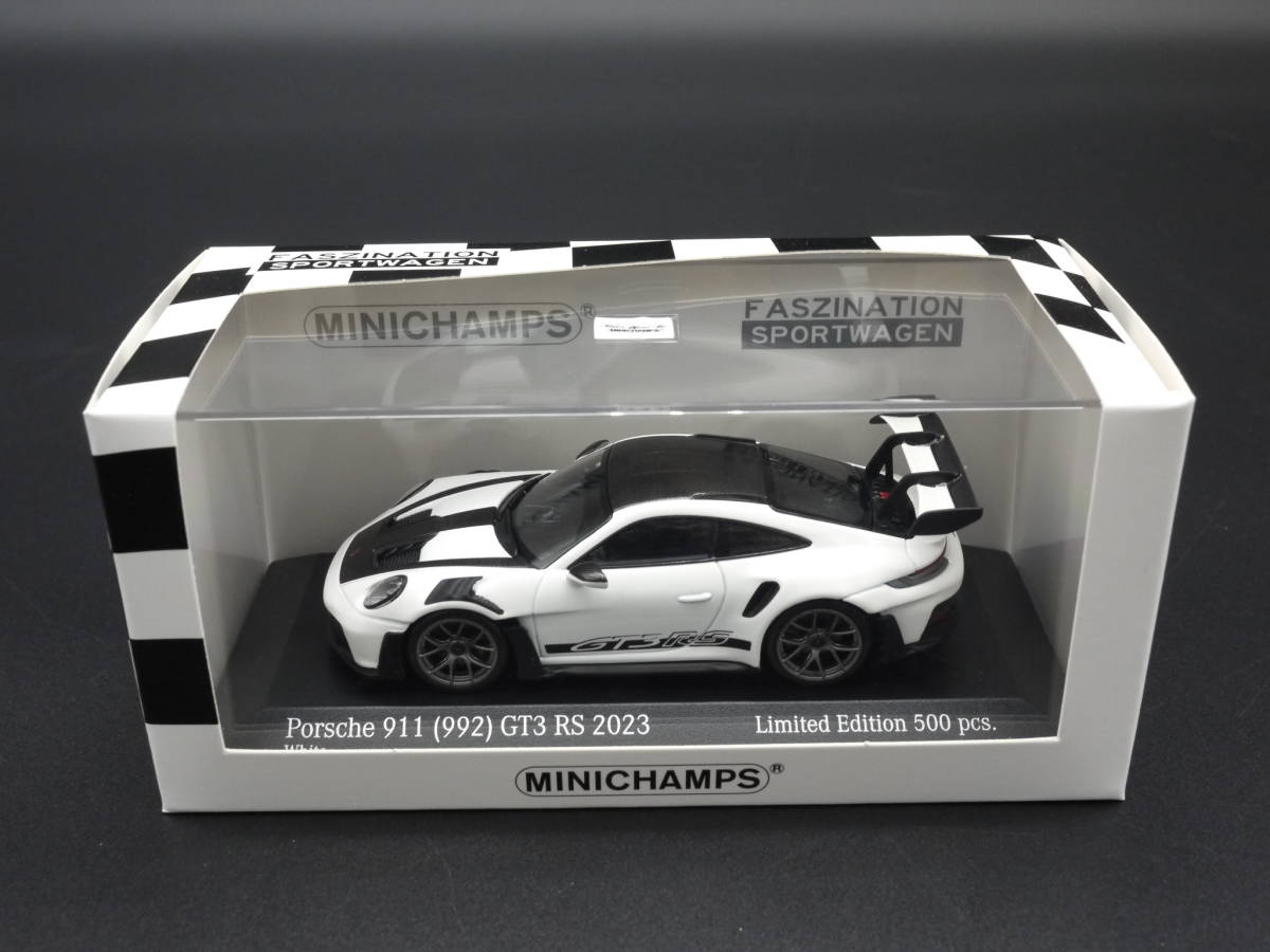 1:43 Minichamps ポルシェ 911 (992) GT3 RS Weissach Package ホワイト 2023_画像3