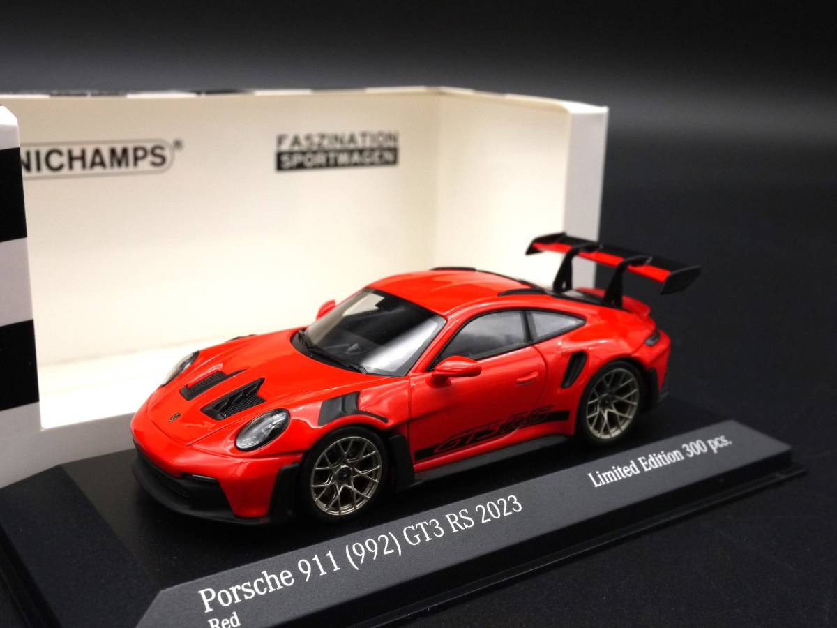 1:43 Minichamps ポルシェ 911 (992) GT3 RS レッド 2023 Porsche ドイツ限定_画像1