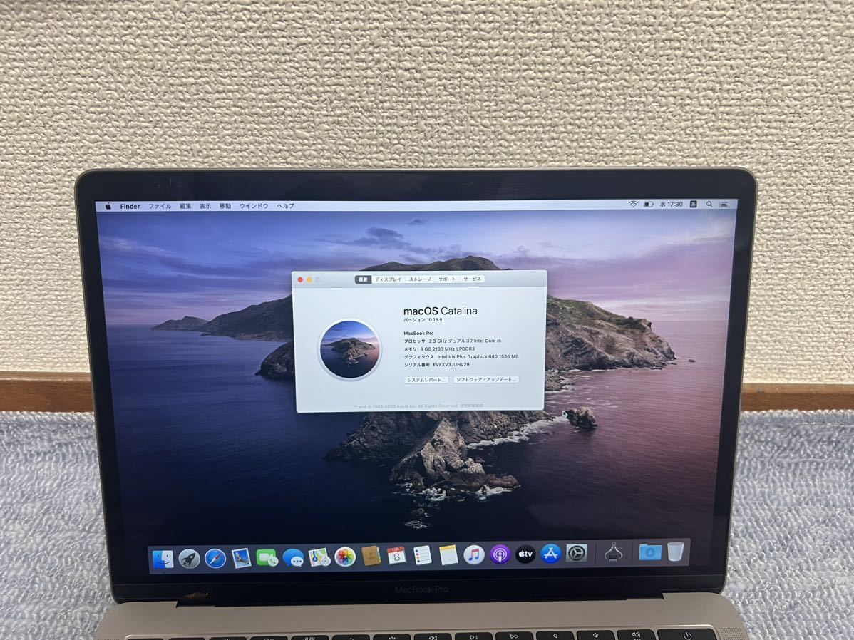  used 2017 Apple MacBook Pro13 Retina A1708 7 generation COREi5 memory 8GB SSD256GB 13 -inch wide 2K 2560X1600 Macos Ventura