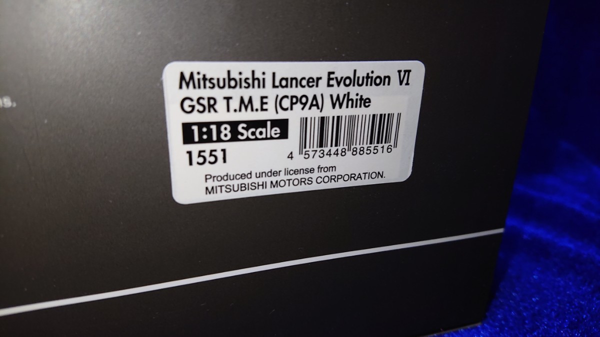 1/18 Ignition model イグニッションモデル MITSUBISHI LANCER EVOLUTION VI IG1551 CP9A 三菱 ランサーエボリューション 6 マキネン 注有_画像3