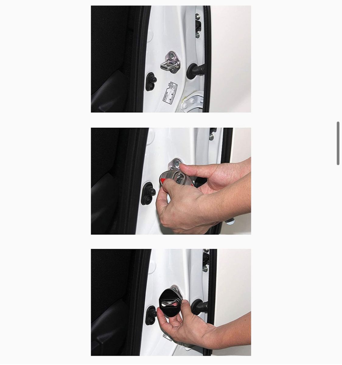 ドア ストライカー ダイハツ 車用ドアロック ヒンジ 4個セット 簡単取り付け 鏡面ステンレス