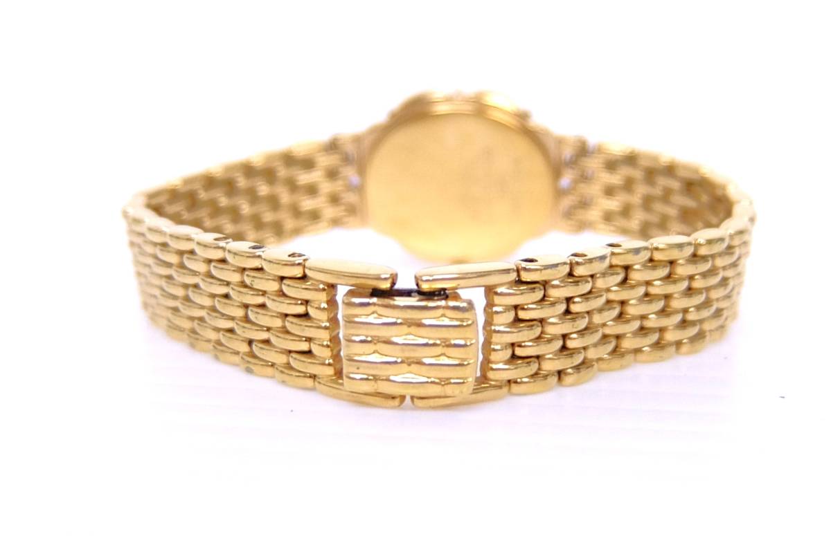 稼働品 SEIKO セイコー エクセリーヌ 5A50-5190 ベゼルダイヤ シェル文字盤 レディース 腕時計 ゴールド カラー ダイヤモンド_画像4