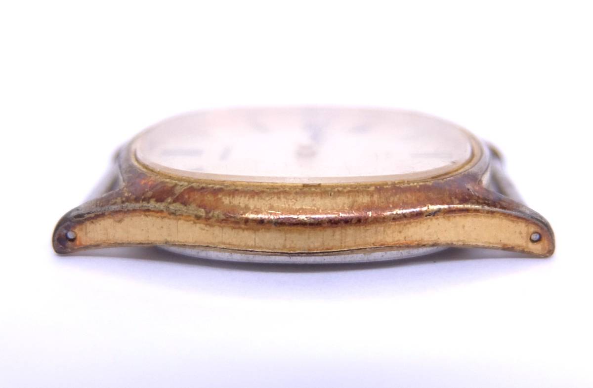 SEIKO セイコー 腕時計 シャリオ 2220-7260 手巻き ケースのみ ２針 アナログ ゴールド カラー_画像4
