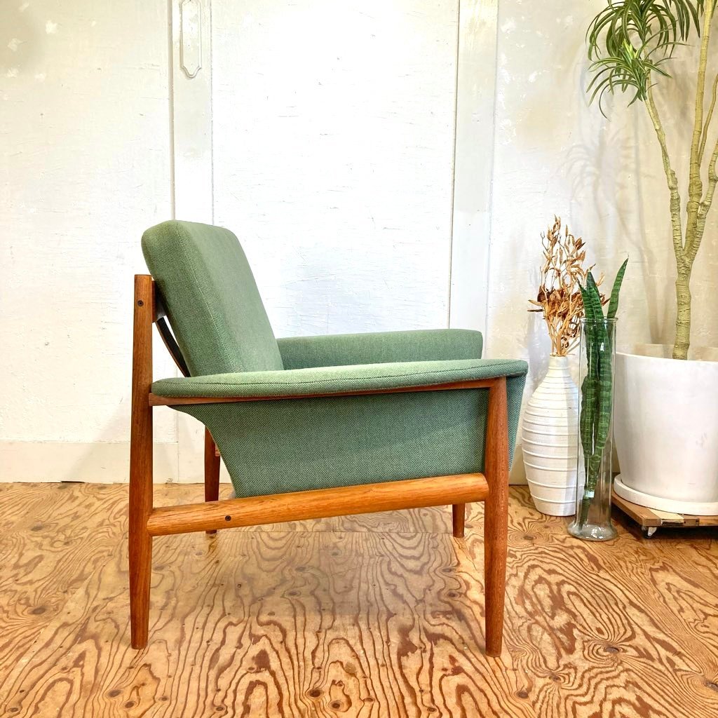  France & sun gray te*yarukModel168 Easy chair green arm sofa Northern Europe Vintage Mid-century 303568