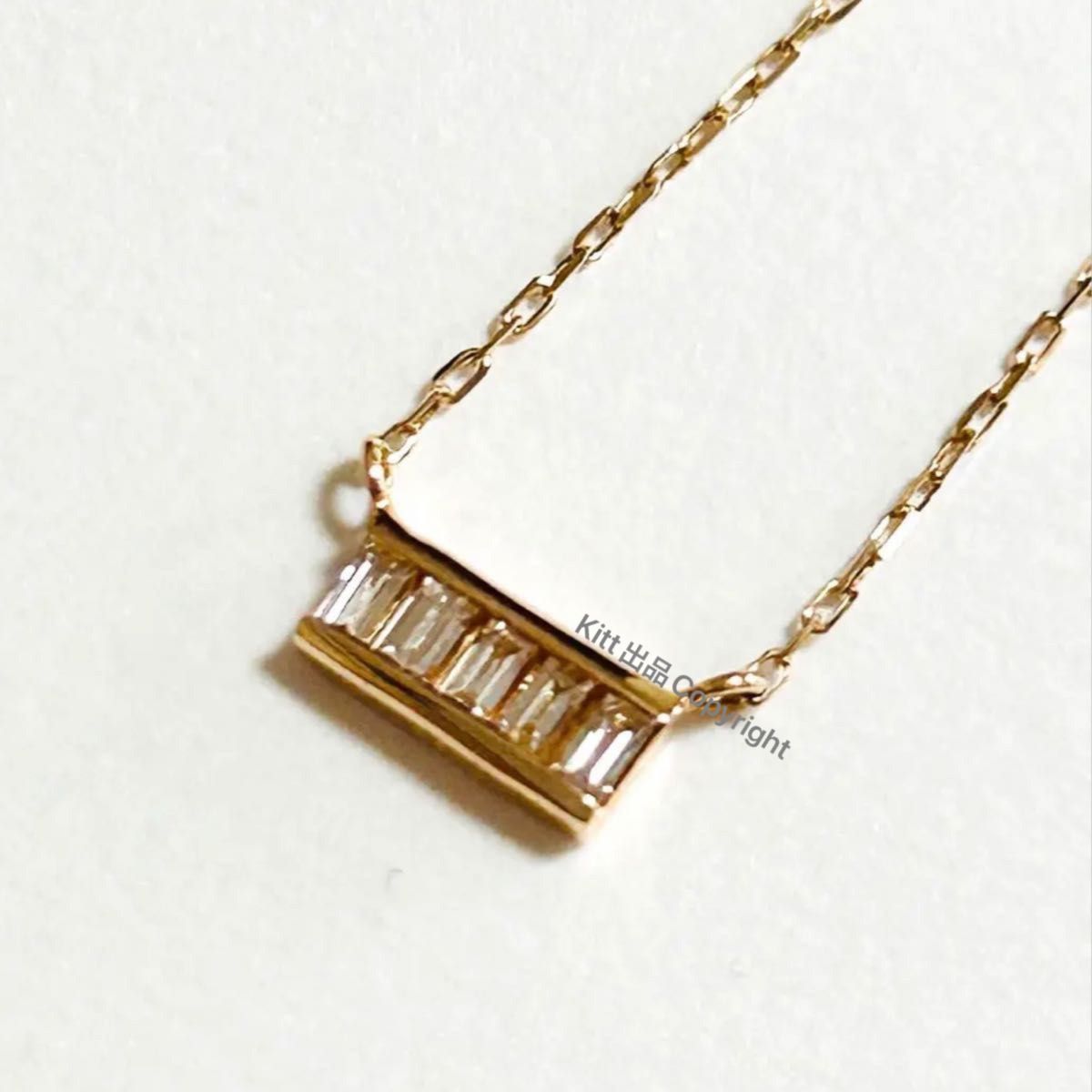ブルーム BLOOM K10 バゲットカット ダイヤモンド ネックレス ブルーム BLOOM K10 バゲットカット ダイヤモンド ネックレス