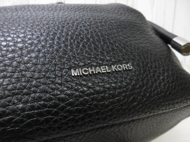 極美品 新品同様MICHAELKORS マイケルコース リュックサック ワンショルダーバッグ バッグ レザー 黒 65847_画像9