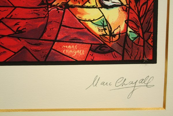★最終値下げ◆マルク・シャガール エルサレムウィンドウ～ 「ザブロン族」 大判シルクスクリーン Marc Chagall★の画像5