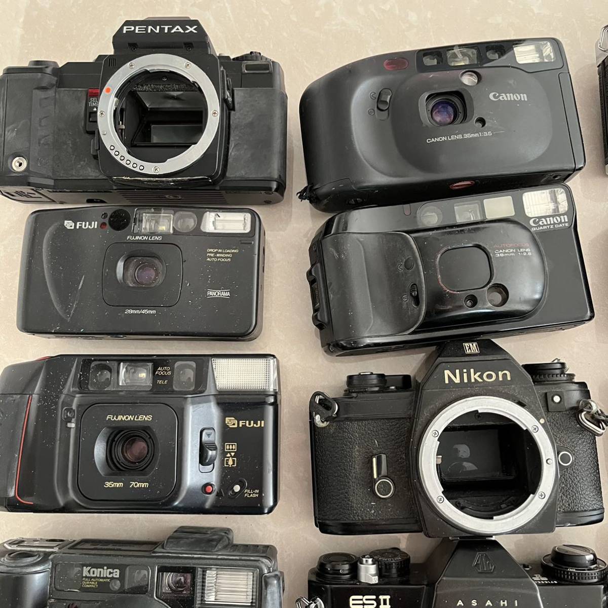 1円~フィルムカメラまとめ MINOLTA PENTAX FUJI OLYMPUS Canon KONICA Nikon (ジャンク品 動作未確認 KJ)_画像2
