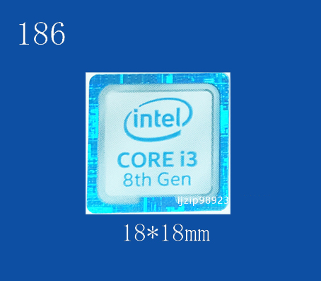 即決186【 CORE i3 8th Gen 】エンブレムシール追加同梱発送OK■ 条件付き送料無料 未使用_画像1