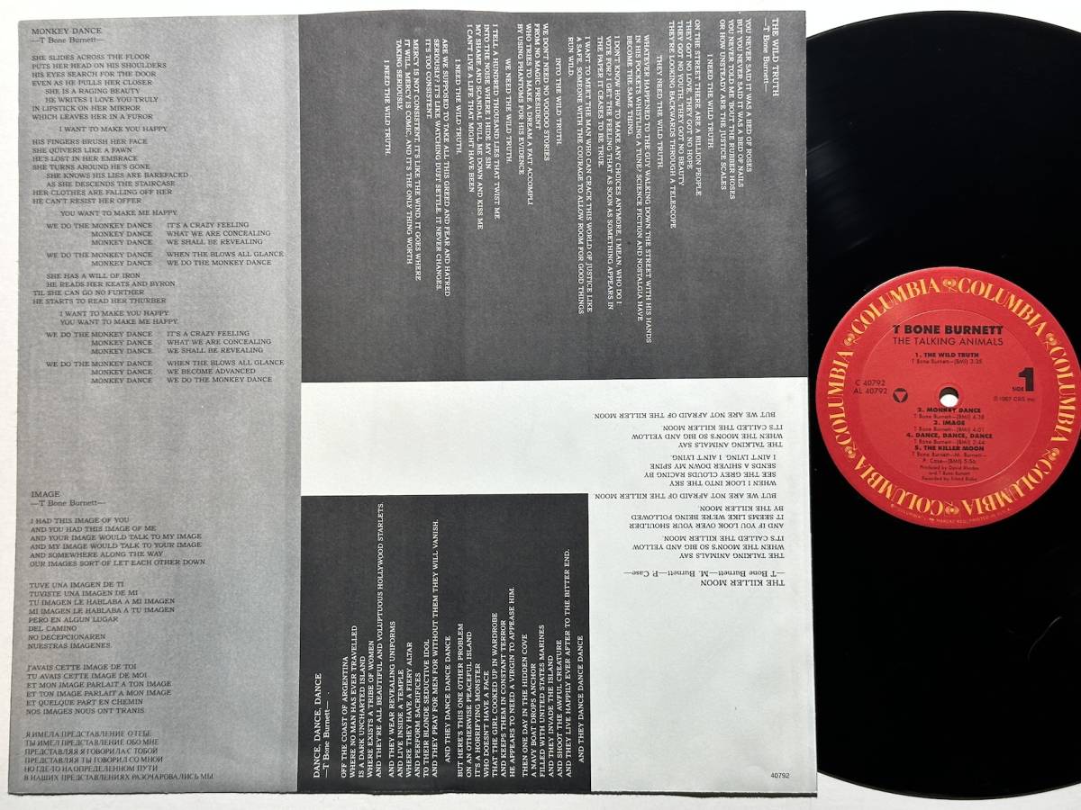 T-Bone Burnett・The Talking Animals　US Original LP　w./ shrink, sticker_画像3