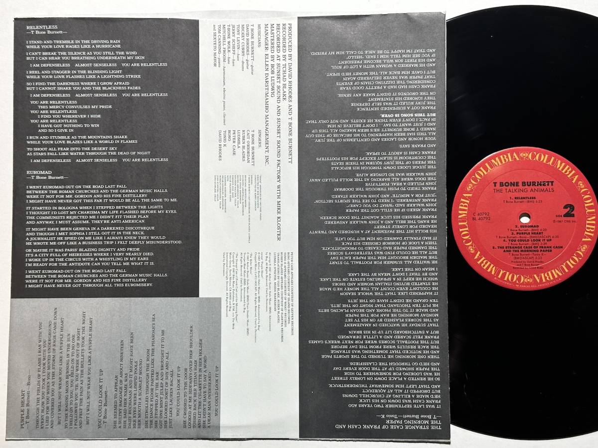 T-Bone Burnett・The Talking Animals　US Original LP　w./ shrink, sticker_23113007