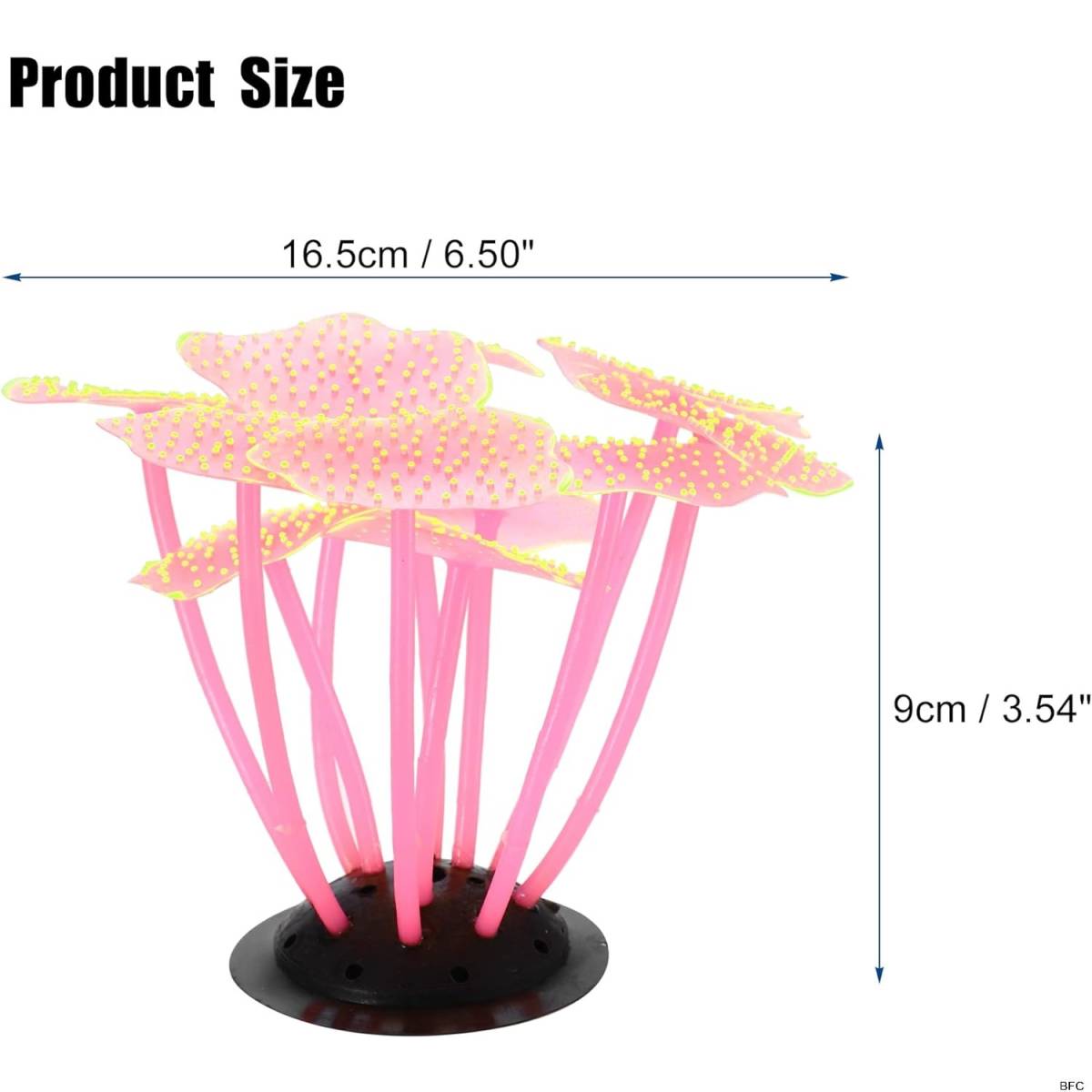 人工サンゴ 光る ピンク 珊瑚 水槽 アクアリウム オブジェ オーナメント 人工 シリコン製 珊瑚植物装飾 ボール型 オブジェ 送料無料_画像2