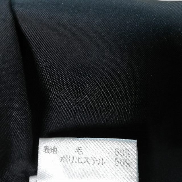 1円 スクールスカート 夏物 w63-丈53 紺 中学 高校 プリーツ 学生服 制服 女子 中古 HK3609_画像6