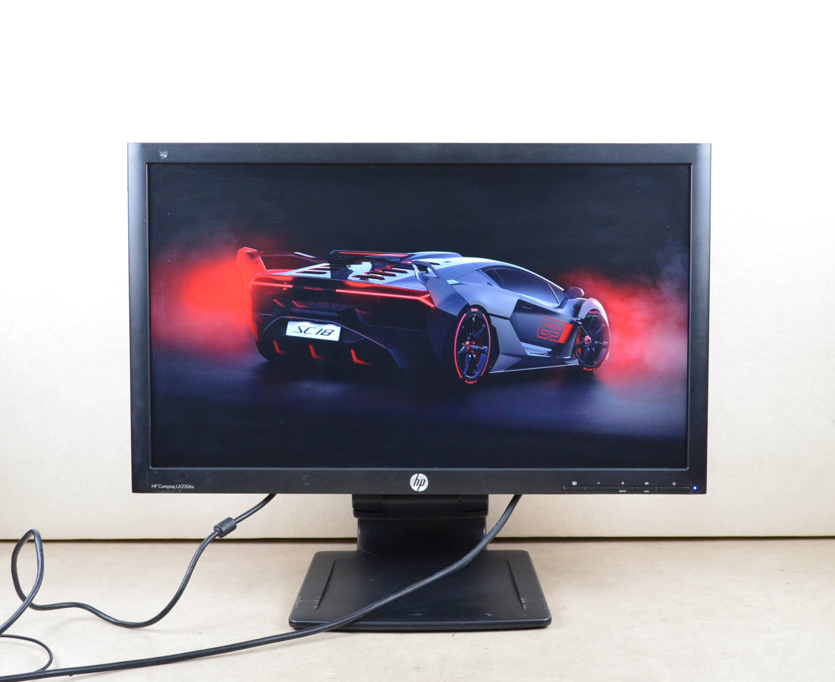 4151　HP　23型ワイド　LA2306x　フルHD　DisplayPort　回転・従型表示　LED　ディスプレイ_画像1