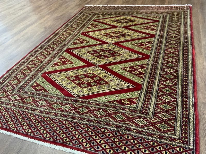 高級品☆職人の手仕事☆180×121cm パキスタン・ラホール産絨毯 高級品☆職人の手仕事☆180×121cm パキスタン・ラホール産絨毯