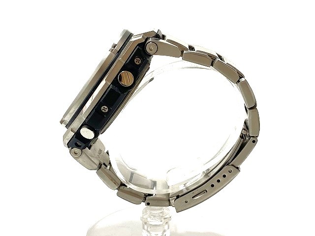 中古 駆動OK CASIO カシオ G-SHOCK G-STEEL GST-W110D マルチバンド6 SS/樹脂 デジアナ 青文字盤 メンズ 腕 時計 タフソーラー_画像5