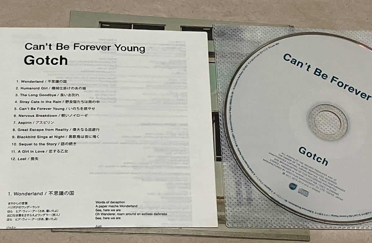 希少盤　CD Gotch / Can't be Forever Young 値下げ_画像3