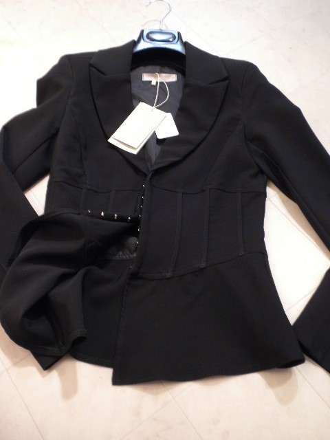  special price! new goods 2023SS model *.ITALY[RINASCIMENTO]*li not equipped men to* beautiful waist line! good-looking ~ black tailored jacket!