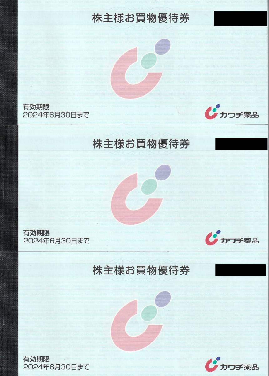 カワチ薬品 株主優待券 3冊 15000円分 (期限：2024年6月) - 優待券、割引券