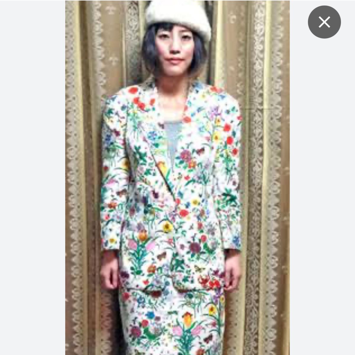 大きいサイズ GUCCI グッチ ボタニカル柄 ジャケット シングル 大きいサイズ GUCCI グッチ ボタニカル柄 ジャケット シングル
