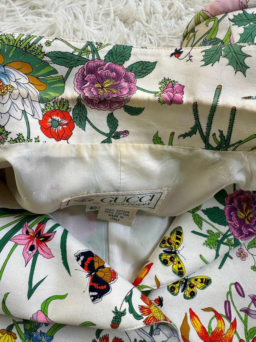 大きいサイズ GUCCI グッチ ボタニカル柄 ジャケット シングル 大きいサイズ GUCCI グッチ ボタニカル柄 ジャケット シングル