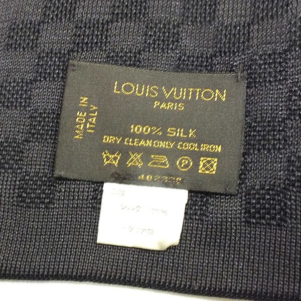 LOUISVUITTON ルイヴィトン エシャルプ プティ グラフィット シルク100% マフラー【送料無料】中古品 used　AB_画像3