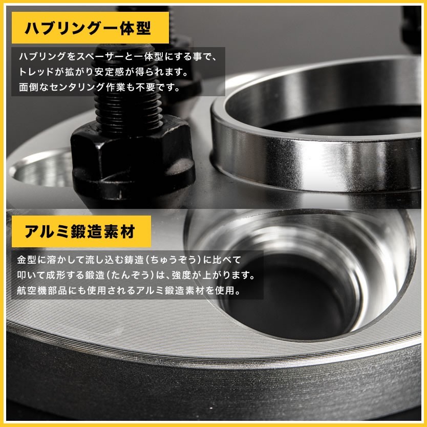 USE20 レクサス IS F ハブ付きワイドトレッドスペーサー+20mm ワイトレ 2枚組 PCD114.3 ハブ径60mm 5穴 W23_画像2