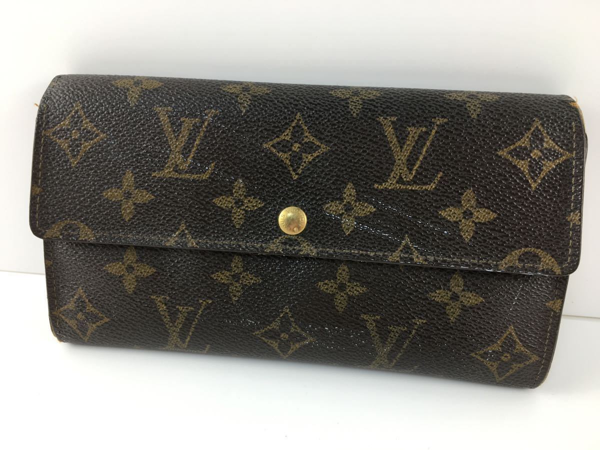 【S‐176】 LOUIS VUITTON ルイヴィトン 長財布 M61725 ポシェット・ポルト モネ クレディ 財布 モノグラム ブラウン系_画像1