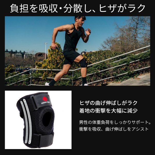 【IWAMA HOSEI】膝サポーター 膝 ひざ サポーター スポーツ 男性用 メンズ 左右兼用 クッション パッド KNEE FIT-MIDDLE フリーサイズ 23_画像6